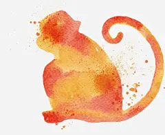 猴子剪影高清素材 剪影 动物 尾巴 手绘 斑点 涂鸦 猴子 红色 元素 免抠png 设计图片 免费下载 页面网页 平面电商 创意素材