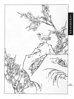 工笔画线描花卉画谱(梅花篇) 
