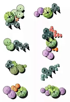 风景园林手绘平面图，景观设计，环境设计