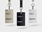 Free Hanging ID Card Mockup.