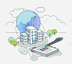 卡通全球经济数据图 设计图片 免费下载 页面网页 平面电商 创意素材