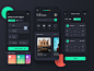 深色飞机订票app ui .xd素材下载 - 豆皮儿UI