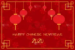 灯笼,春节,明信片,传统,2020,贺卡,中国灯笼,新年前夕,模板,传统节日