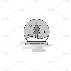 灰色,蜘蛛网,地球形,计算机图标,线条,平坦的,充满的,季节,冬天