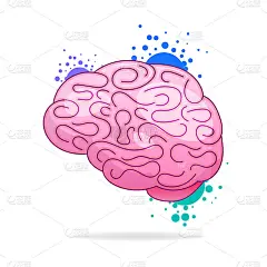 手绘品牌矢量。标志孤立在彩色水彩画飞溅。模板设计的名片，应用程序和网站。插图孤立