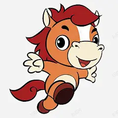 卡通小马高清素材 小马卡通中国风 免抠png 设计图片 免费下载