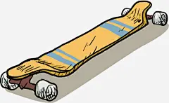 手绘运动滑板免抠素材_新图网 https://ixintu.com 休闲项目 手绘滑板 滑板 运动项目