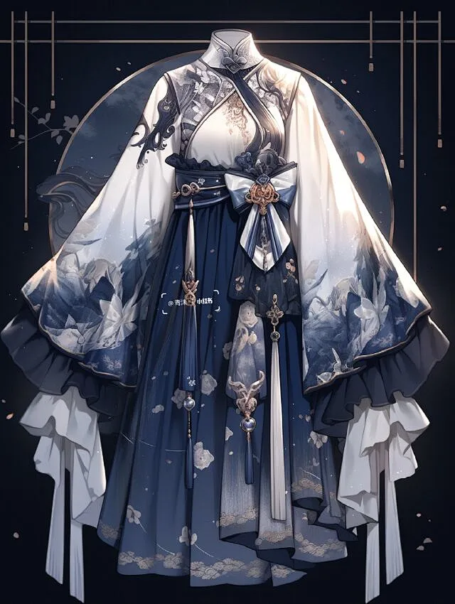 藏青色系-骑士服-花瓣网