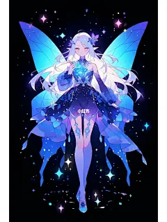 ‍♀️唯美插画・翩翩舞梦 精灵蝴蝶