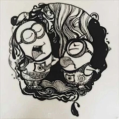 紫练_er采集到黑白画