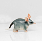 Bilby Figurine OOAK Handmade Polymer Clay Animal Totem