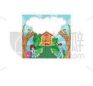 儿童,快乐,金毛拉布拉多猎犬,可爱的,云,草,大门,粗糙的,教育,绘制