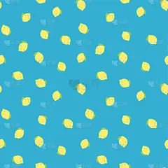 孩子的无缝模式。微笑的柠檬。奇异的柑橘水果时尚印花。婴儿纺织品或衣服的设计元素。重复美食的手绘涂鸦。