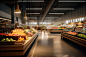 高档超市生鲜水果蔬菜展示超市货架摄影图