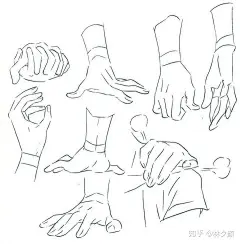一波关于手的动漫绘画教学！苦‘手’党们不妨一看！ : 【动漫手部动作绘制，带你攻克手部绘画要点。画不好手的亲们，一定要看过来！】 很多同学会存在画不好手的情况，这是因为在画的时候，不考虑手部正常的科学走向，单凭想象瞎画，所以画出来的手比较奇怪，不符合人…