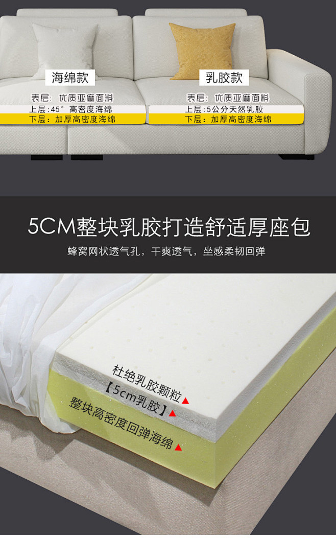 北欧布艺沙发组合大小户型客厅可拆洗简约现...