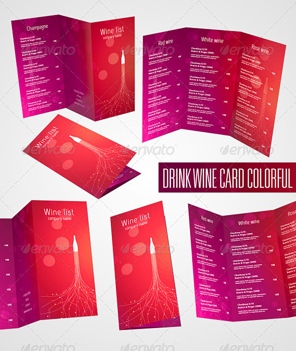 Drink Wine Card Colo...