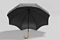 企业公司logo展示vi设计雨伞模型智能贴图样机模板PSD分层素材图