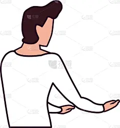 白色背景,青年男人,位置,动物背脊,衣服,分离着色,男孩,可爱的,人,专业人员