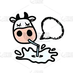 对话气泡框,绘画插图,乱画,矢量,精神振作,分离着色,动物手,母牛,线条,绘制