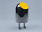 yellow face illustration icondesign yellow metal toy people modeling icon cinema4d c4d 3d character