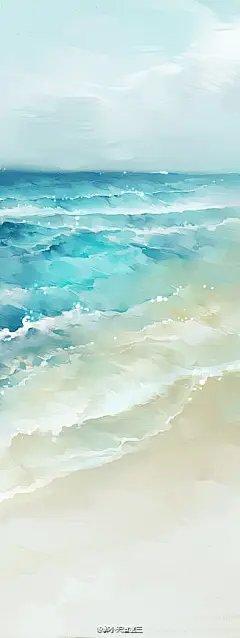 #插画 #水彩 #海