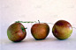 苹果,正面视角,水平画幅,绿色,水果,无人,抽象,组物体,熟的,小吃