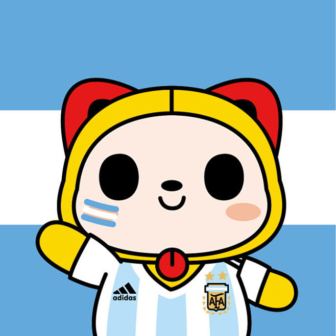 #世界杯# #头像#  夏萌猫家族版球迷...
