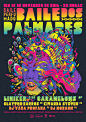 BAILE DOS PALMARES • LINIKER E OS CARAMELOWS : Institutional poster of the show of the Liniker and the Karamelows show, Clayton Barros,Kitanda System, Dj Vaca Profana & Dj Mozaum. It happened on November 18, 2016, at the Baile Perfumado in Recife, Per