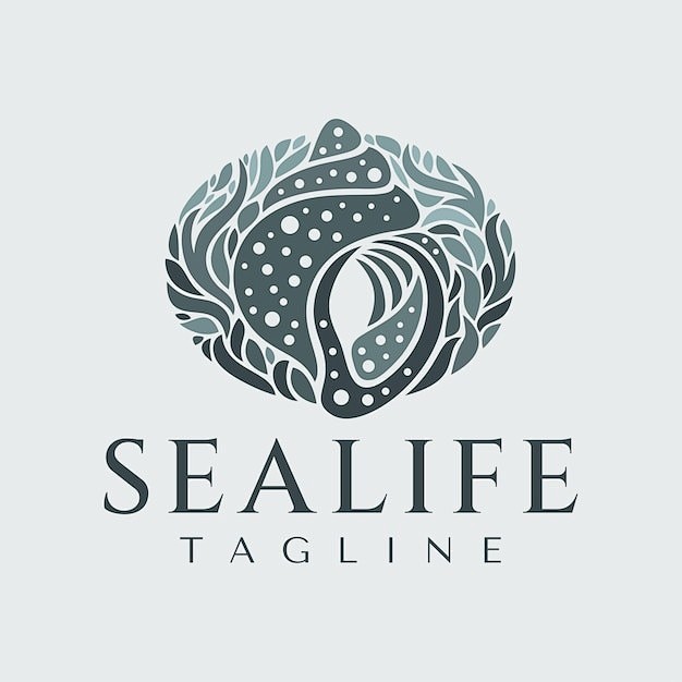 海洋生物海螺标志logo矢量图设计素材