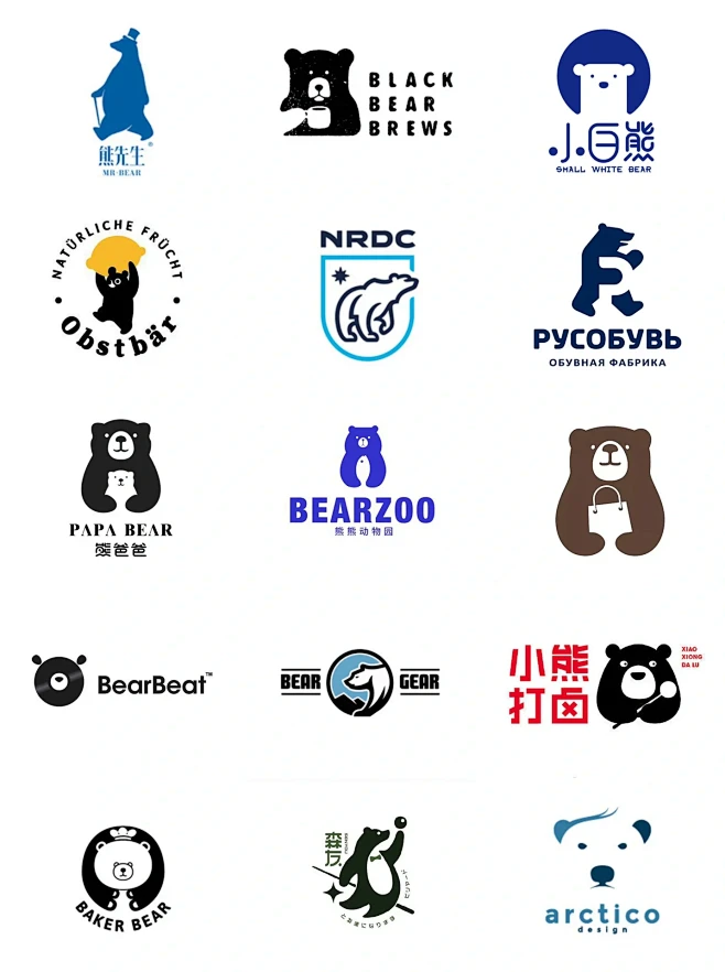 LOGO设计分享｜超好看有创意的小熊LO...
