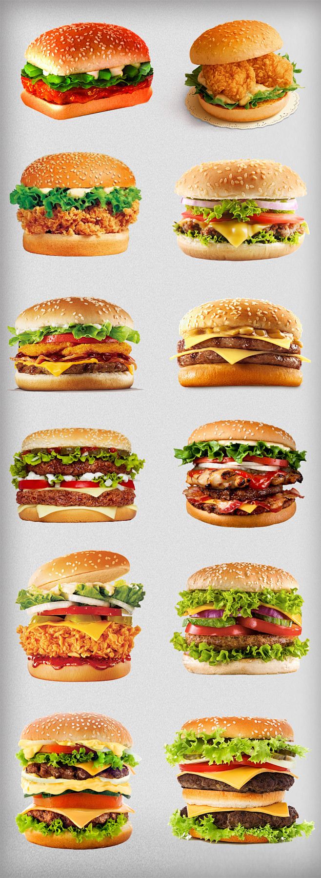 麦当劳美味汉堡食物海报PNG元素