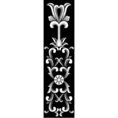 OYP297精雕图灰度浮雕图雕刻洋花