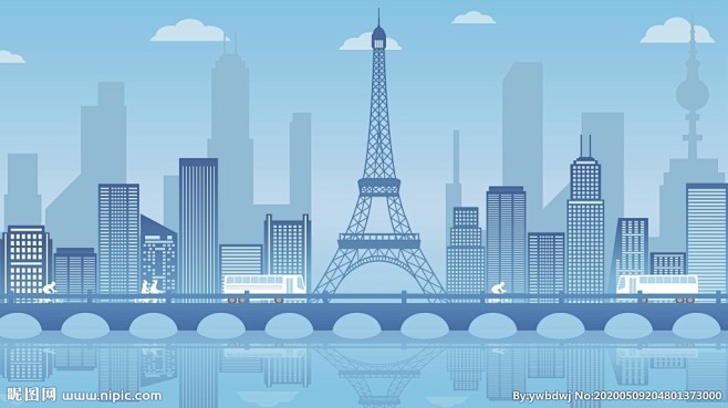 法国城市剪影图片,法国城市剪影模板下载,...