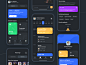 Educational App dark theme college students courses education app scho