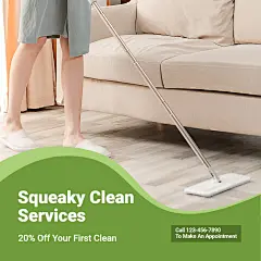 Fashion Squeaky Clean Services Introduction Ecommerce Product Image