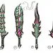 Dauntless - Swords Development, Avery Coleman : The Dauntless team let me make a bazilion and three big two handed swords for their team. Here's a bunch and some of the work in progress iterations! It was unique because  these were very fast and they expl
