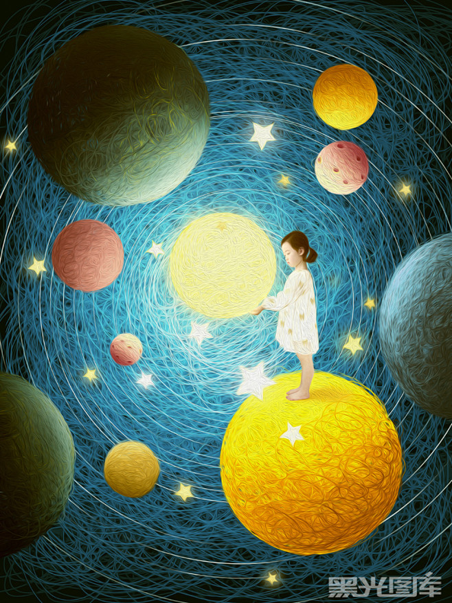 儿童摄影王彬的儿童摄影作品《小女孩的奇幻...