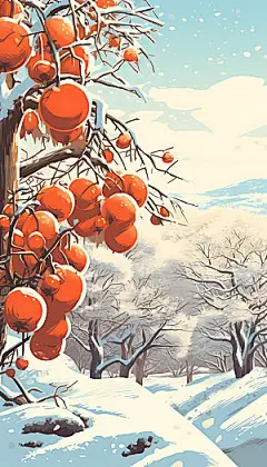 霜降手绘二十四节气节气插画