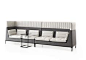 Diner upholstered bench HAVEN by Mark Gabbertas allermuir