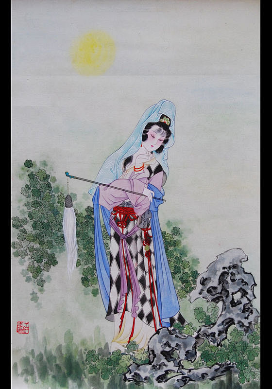 红楼梦十二金钗工笔丁红玉妙玉