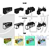 混凝土,砖,金属,古老的,建筑业,建筑,设计,联系,收集,装裱