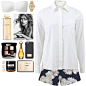 A fashion look from June 2015 featuring white shirt, high waisted shorts and strapless bra. Browse and shop related looks.