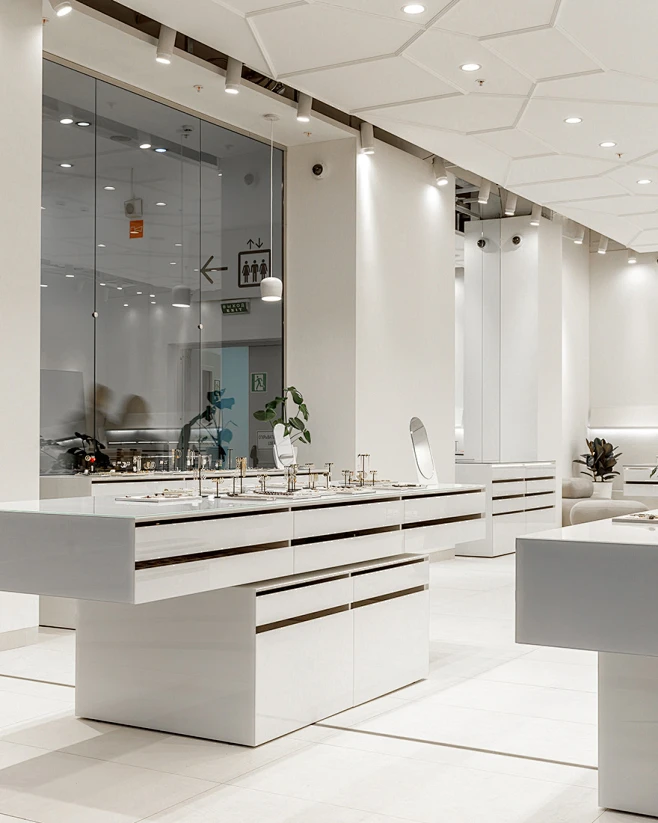极简美学,珠宝店设计案例,Nastya Kolchina,珠宝店设计,100㎡,店铺设计,国外珠宝店设计,珠宝零售店,珠宝精品店,Poison ...