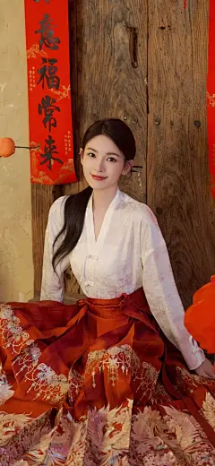 陈瑶红色喜庆穿搭壁纸，精选美图@阙小姐v的动态