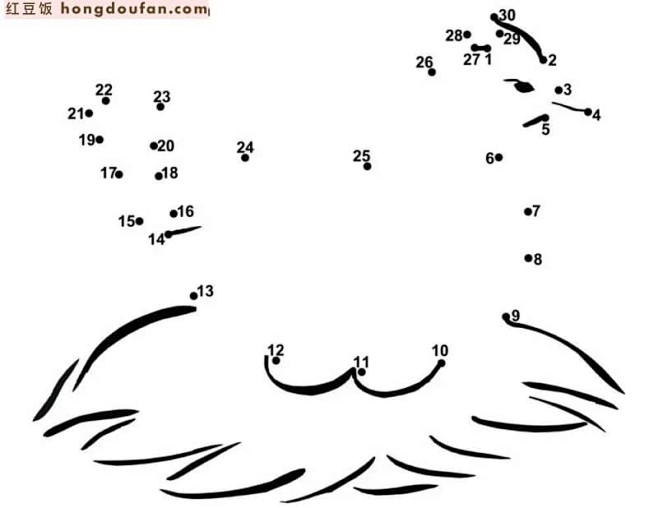10张猜猜我是谁？按照数字把点连接起来！...