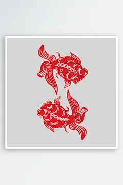 金鱼鲤鱼插图中国风水墨画手绘艺术小鱼-众图网