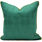 定制清新绿色方形抱枕美式简约客厅沙发抱枕套轻奢中式样板间软装-淘宝网