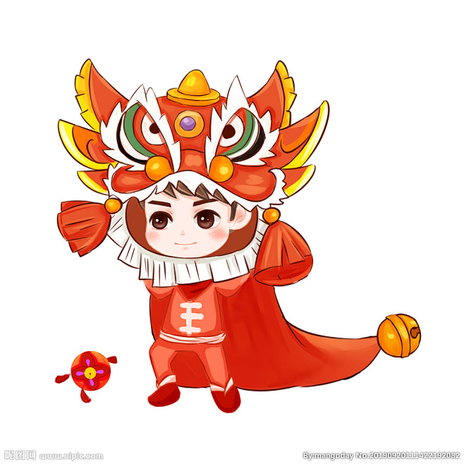 卡通舞狮