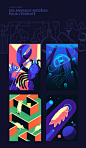 ETERNITY an exhibition in Nantes : Hi, I had the great opportunity to illustrate an entire exhibition, for the museum of natural history in Nantes. The exhibition is about immortality.